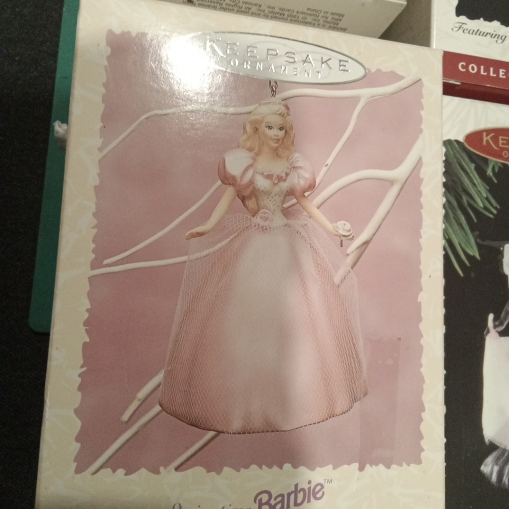 Barbie Collector's Series Keepsake Ornaments Vintage 96-97 Nib Lot 4 Elegant - Picture 8 of 8